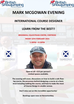 MARK MCGOWAN, INTERNATIONAL COURSE DESIGNER EVENING MARK MCGOWAN, INTERNATIONAL COURSE DESIGNER EVENING